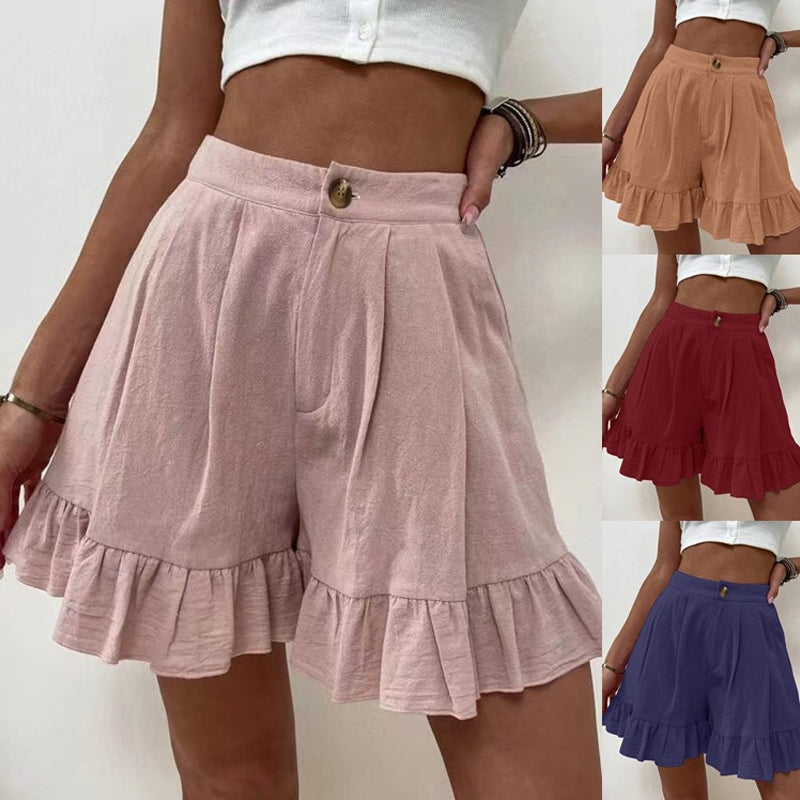 Damen Sommer Shorts mit hoher Taille