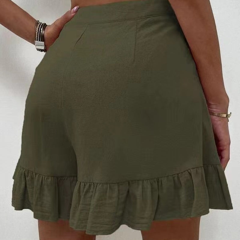 Damen Sommer Shorts mit hoher Taille