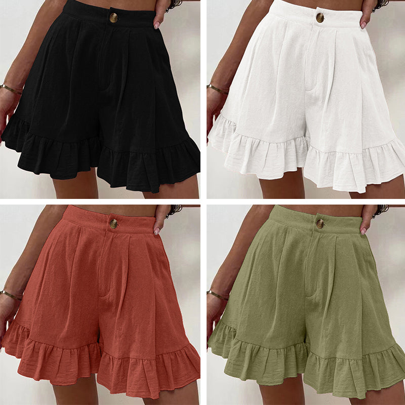 Damen Sommer Shorts mit hoher Taille