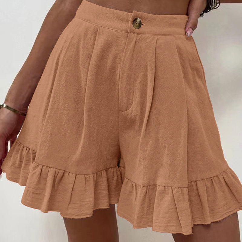 Damen Sommer Shorts mit hoher Taille