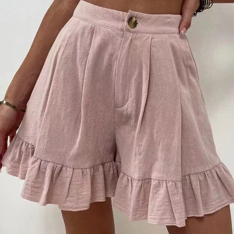 Damen Sommer Shorts mit hoher Taille