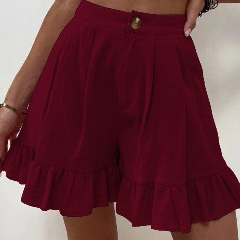 Damen Sommer Shorts mit hoher Taille