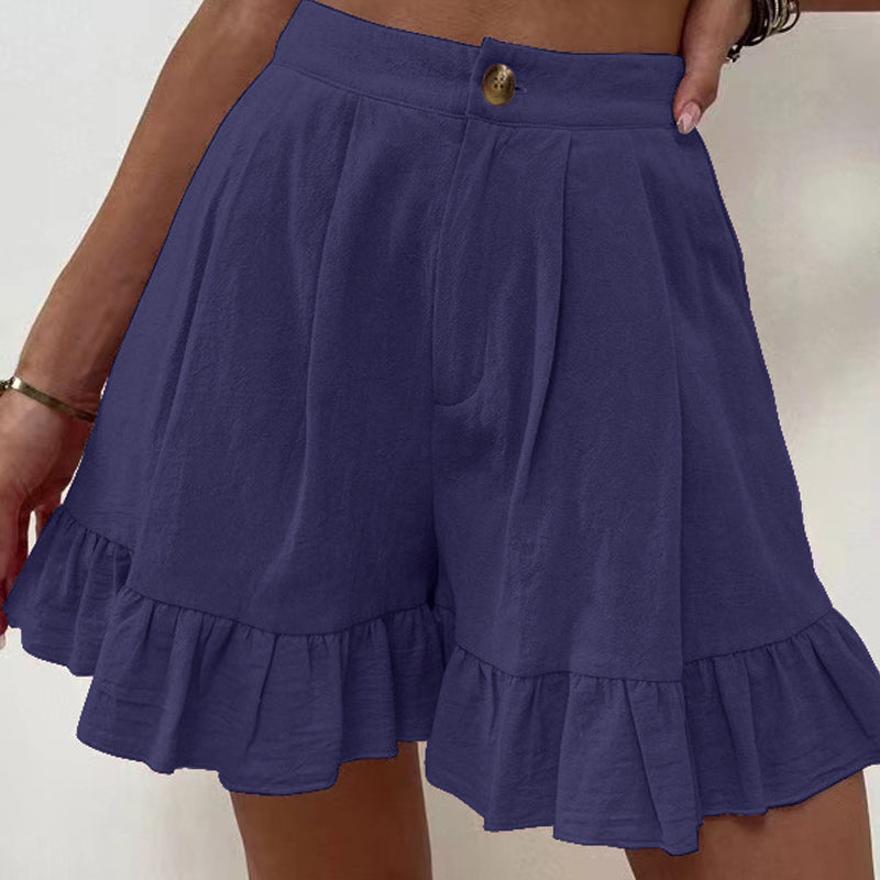 Damen Sommer Shorts mit hoher Taille