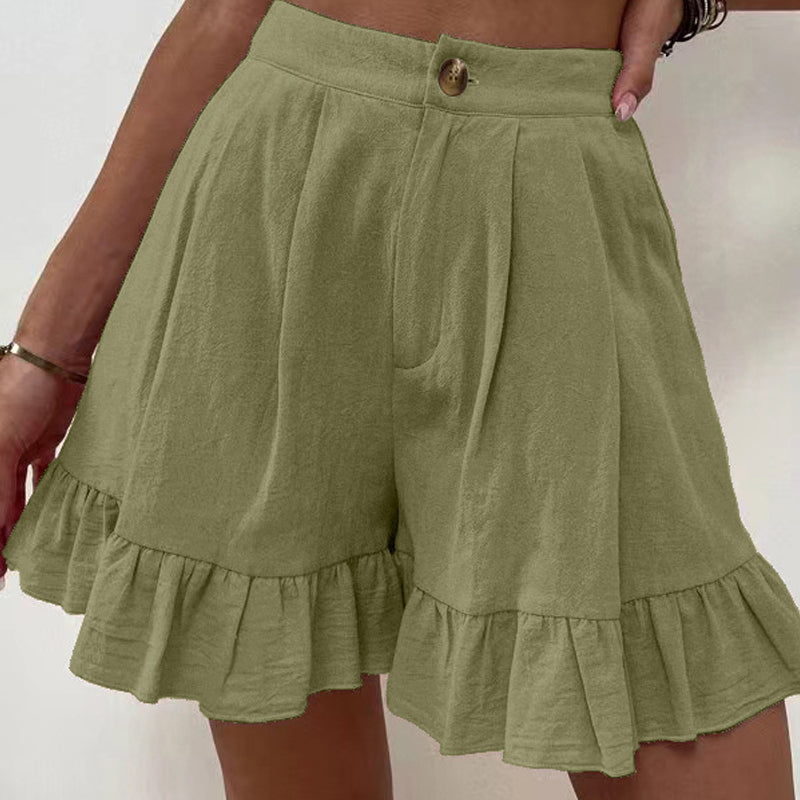 Damen Sommer Shorts mit hoher Taille