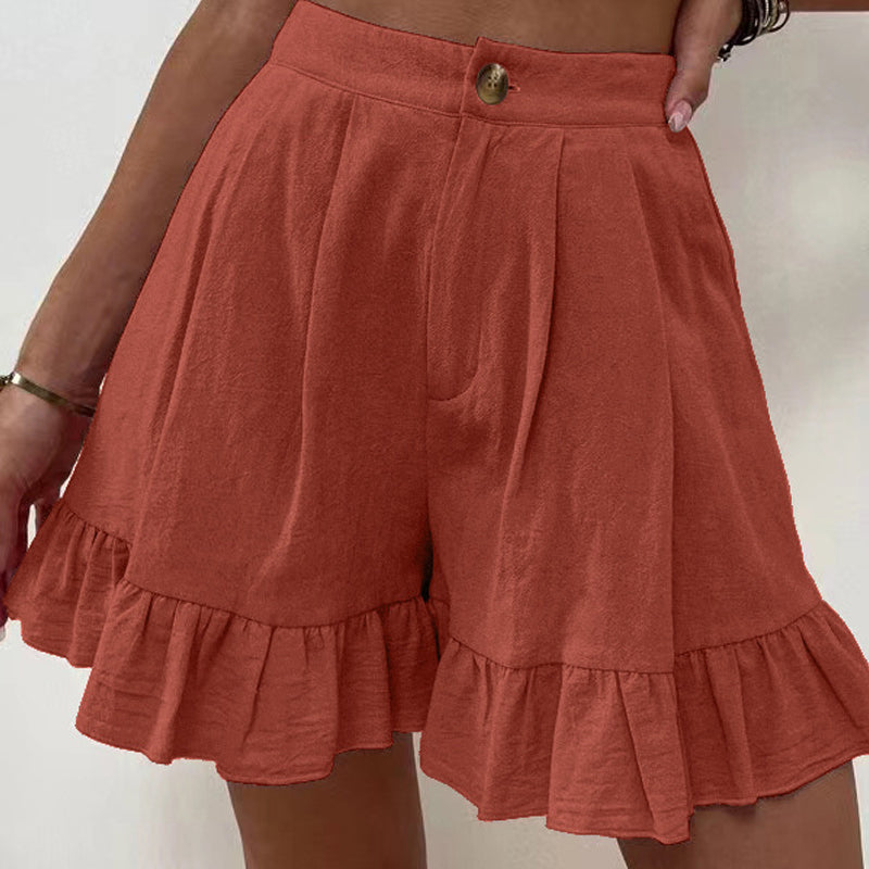 Damen Sommer Shorts mit hoher Taille