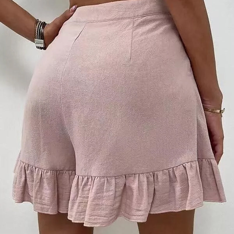 Damen Sommer Shorts mit hoher Taille
