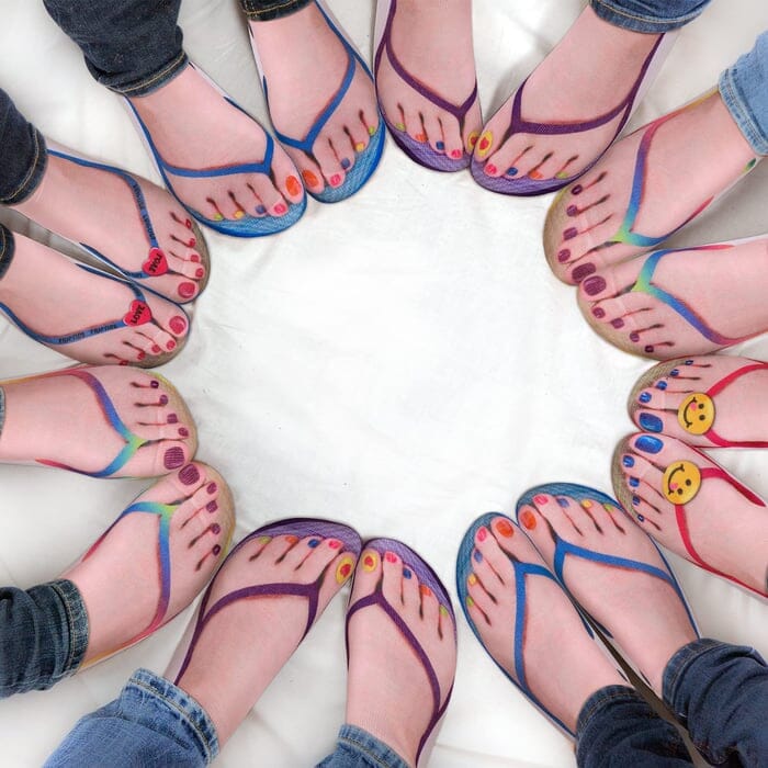 Socken mit Nailart-Print