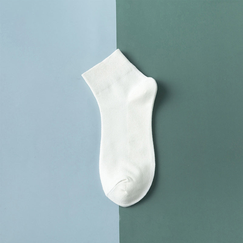 Einfarbige Dünne Atmungsaktive Baumwollsocken