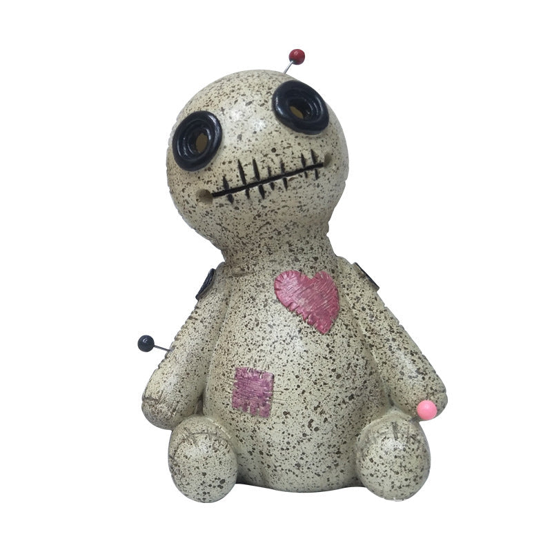 Handgeschnitzter Voodoo-Puppen-Weihrauchbrenner aus Harz